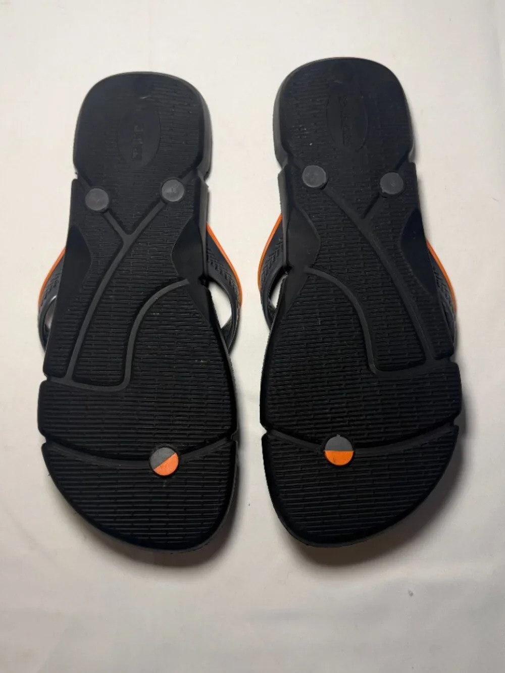 Havaianas Power 2.0 Sandals Mens 12.5M/13M Black Orange Xtra Soft Rubber Sole